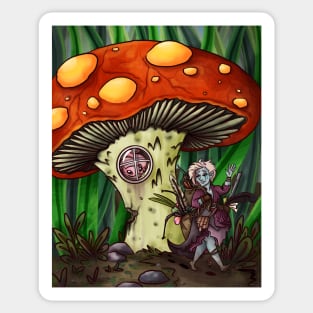 Mushroom Visit Sticker